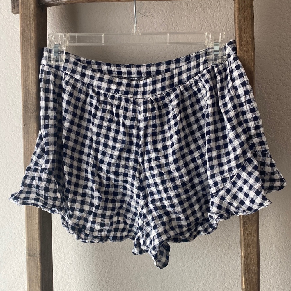 Plaid fabric shorts - xhiliration size small - Picture 1 of 5